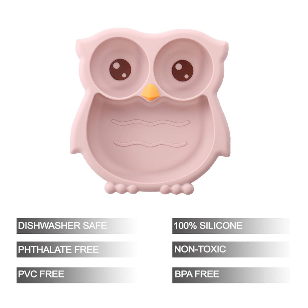 PandaEar silicone plate close-up highlights oven and freezer-safe design for flexible meals.
