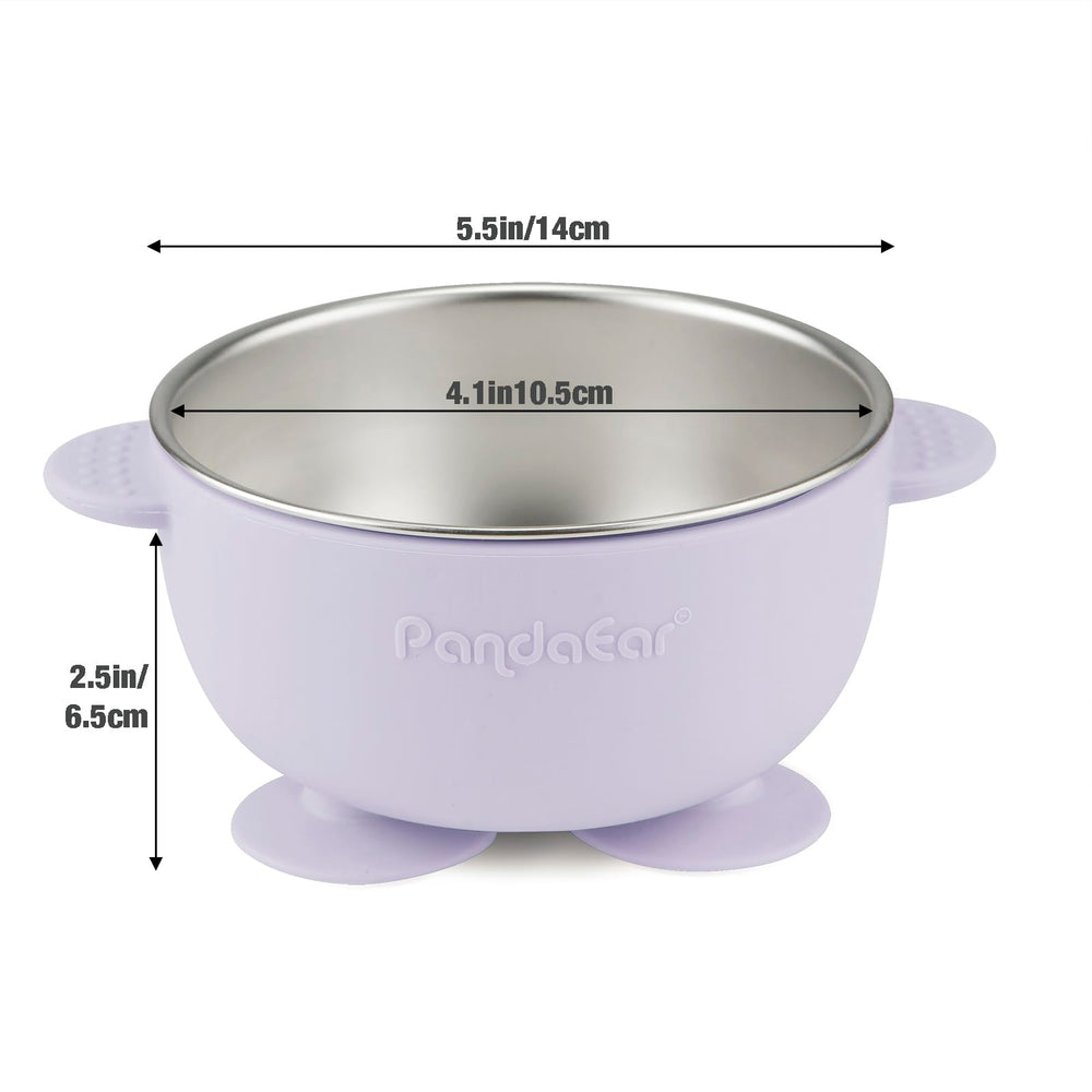PandaEar silicone sleeve emphasizes BPA-free coating protecting surfaces during meals.