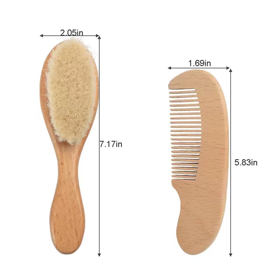 PandaEar soft goat-bristle brush close-up showing gentle scalp touch