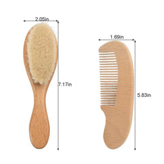 PandaEar soft goat-bristle brush close-up showing gentle scalp touch