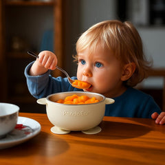 PandaEar soft-silicone-spoons gently support early self-feeding and gums.