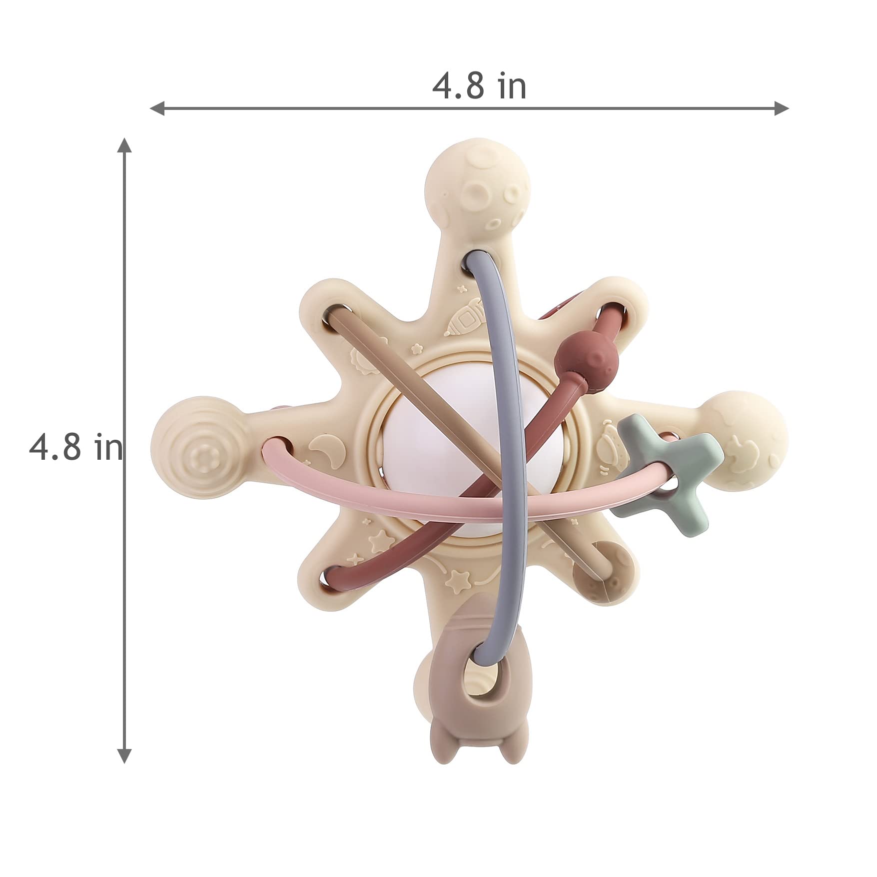 PandaEar soft silicone teether textures aid teething and gum relief