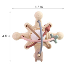 PandaEar soft silicone teether textures aid teething and gum relief
