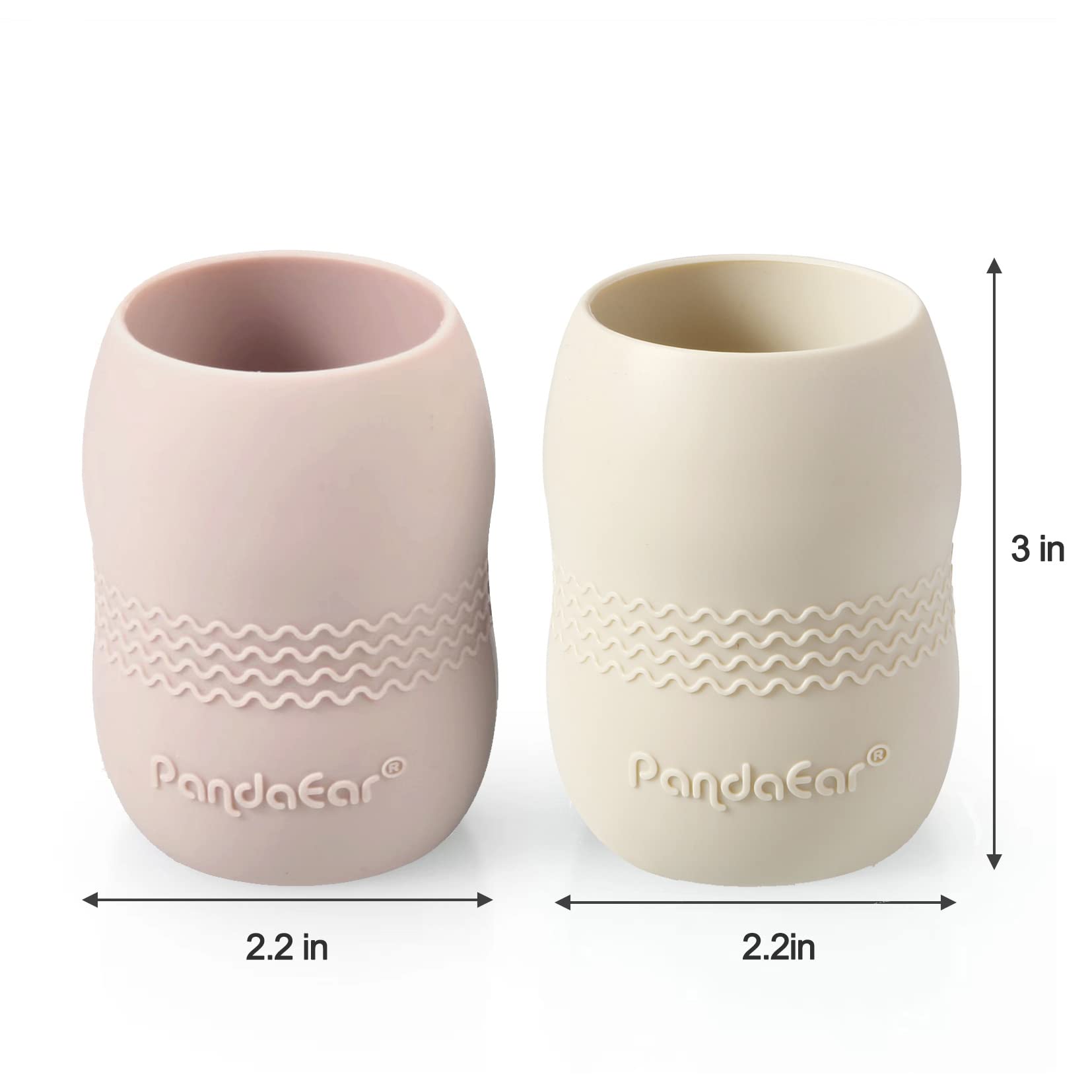 PandaEar soft-silicone training cup keeps tiny hands comfortable during transitions.