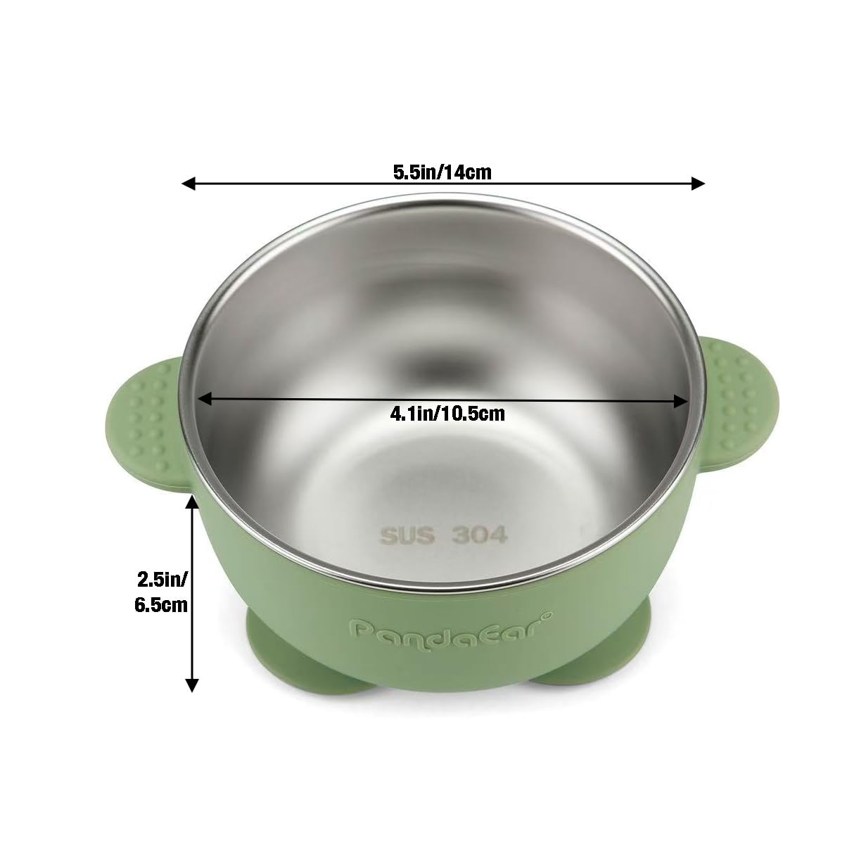 PandaEar stain- and odor-resistant stainless surface stays fresh.