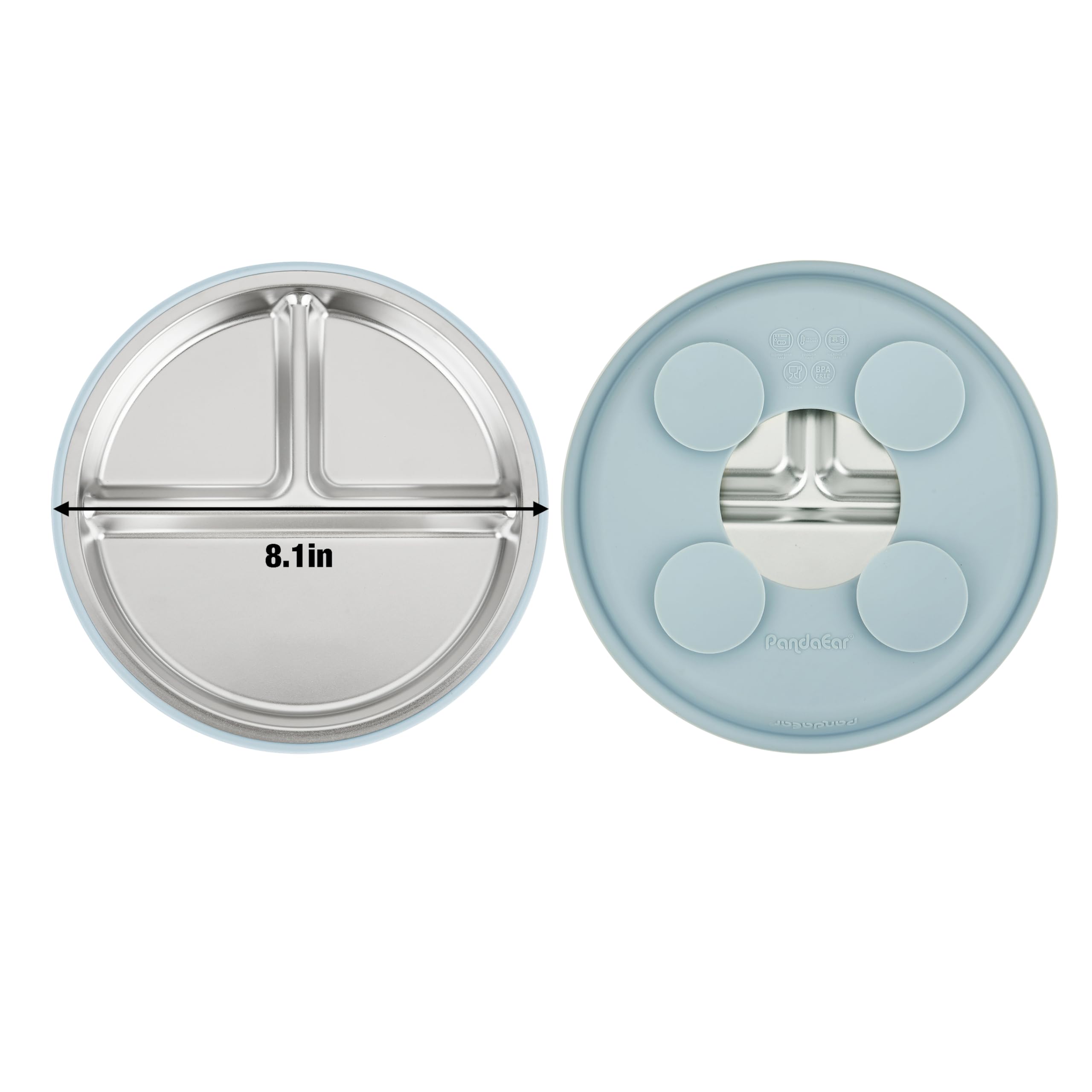 PandaEar stain-resistant stainless surface stays clean over time.