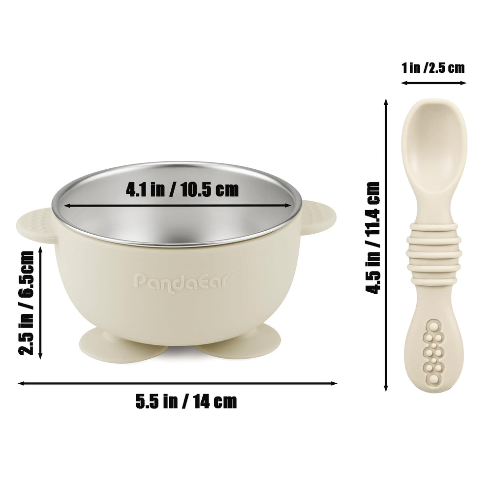 PandaEar stainless-steel-bowls resist stains and odors for durability.