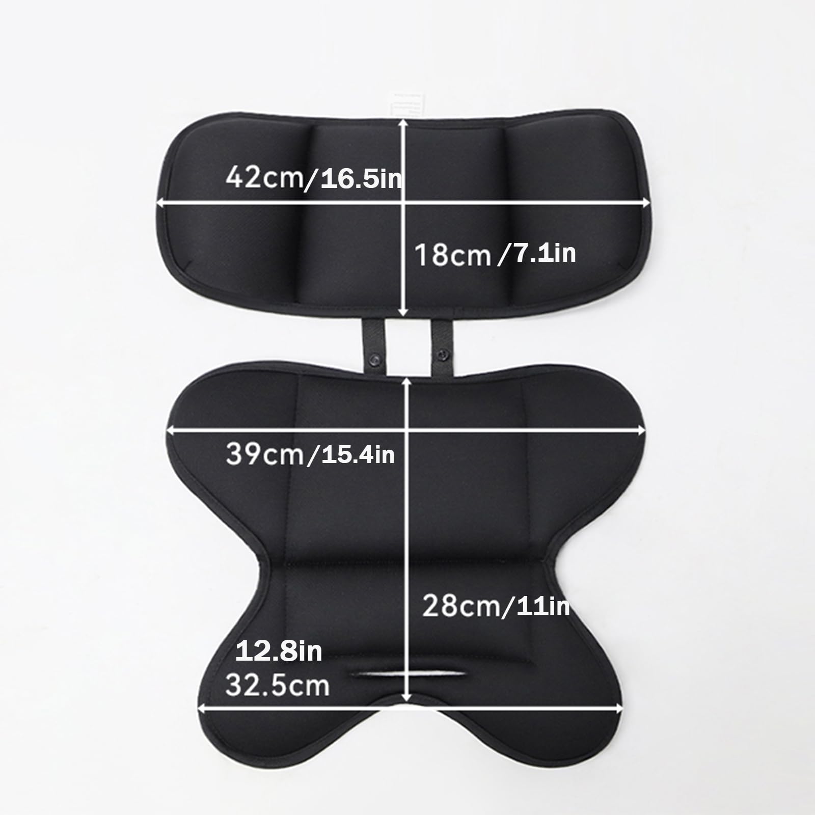 PandaEar stroller pad side-clip demonstrates adjustable length for growing babies.