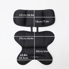PandaEar stroller pad side-clip demonstrates adjustable length for growing babies.