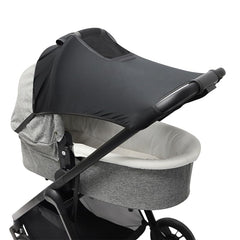 PandaEar stroller sun shade UV protection over baby during sunny stroll