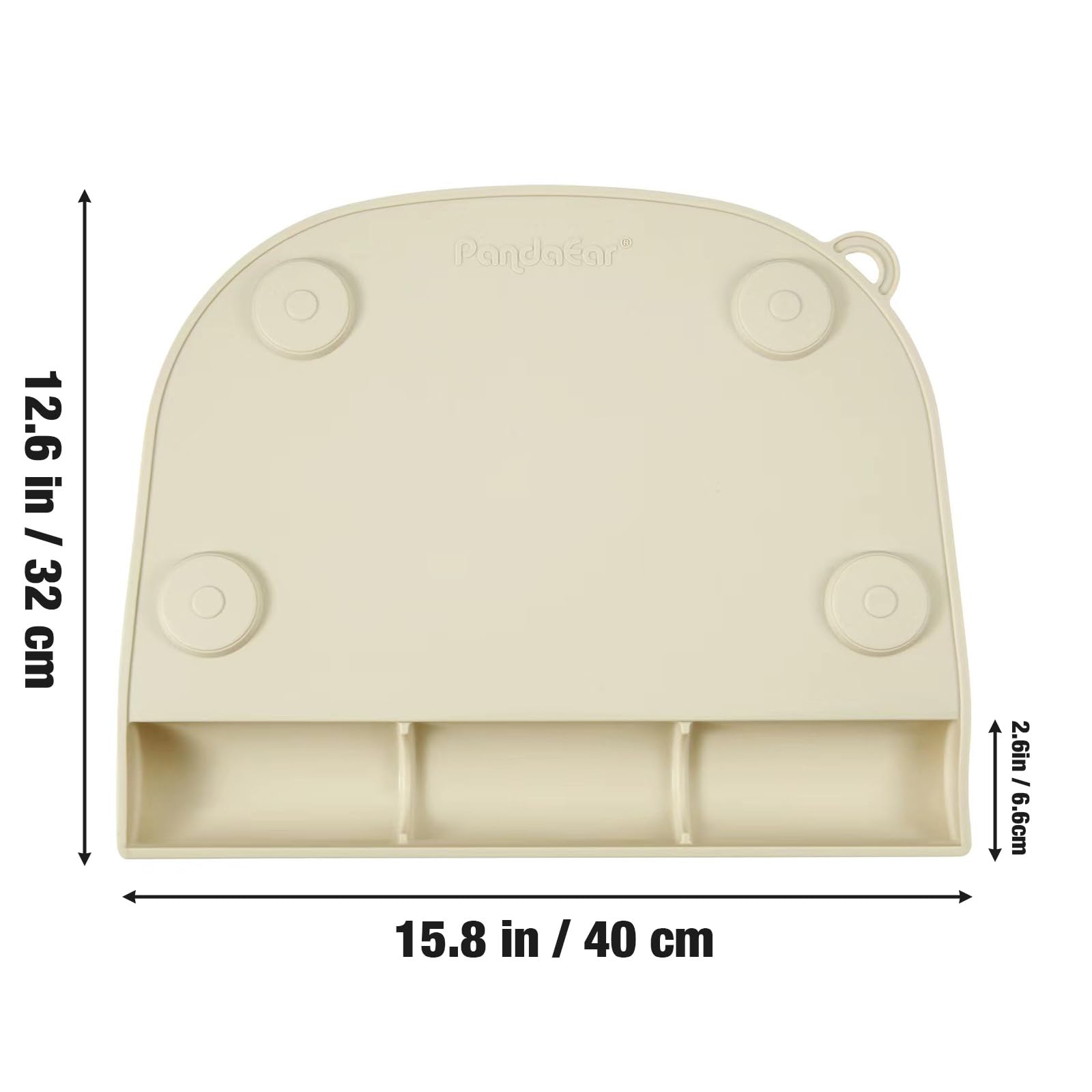 PandaEar suction cups close-up showing non-slip grip for mealtime