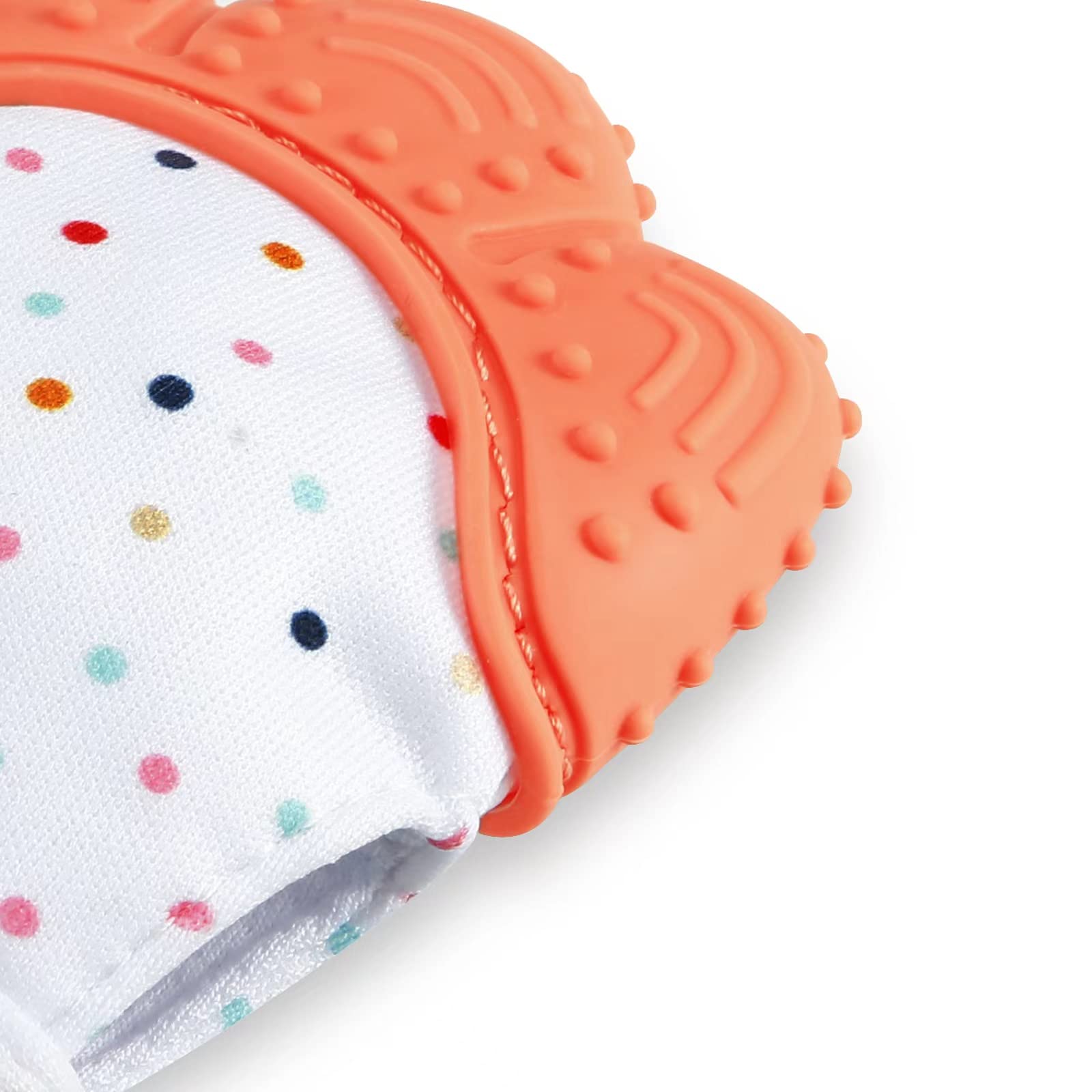 PandaEar teething mitten crinkle sound keeps baby engaged during play.