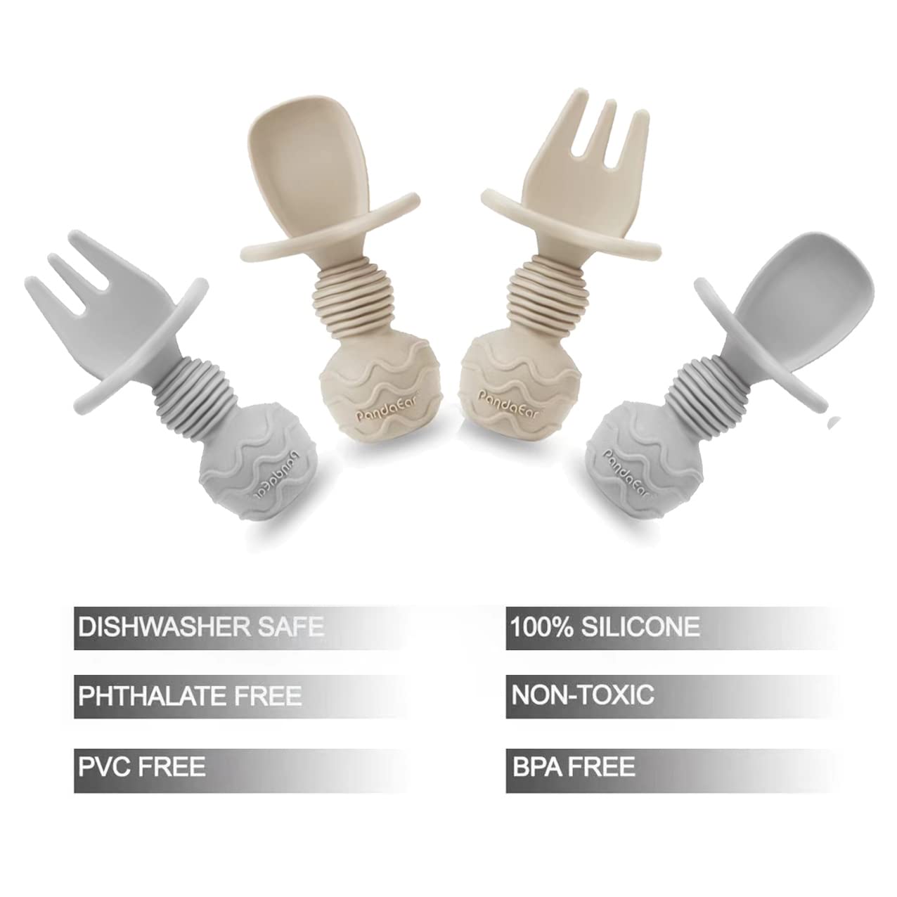 PandaEar top-rack dishwasher-safe spoons simplify post-meal cleanup.