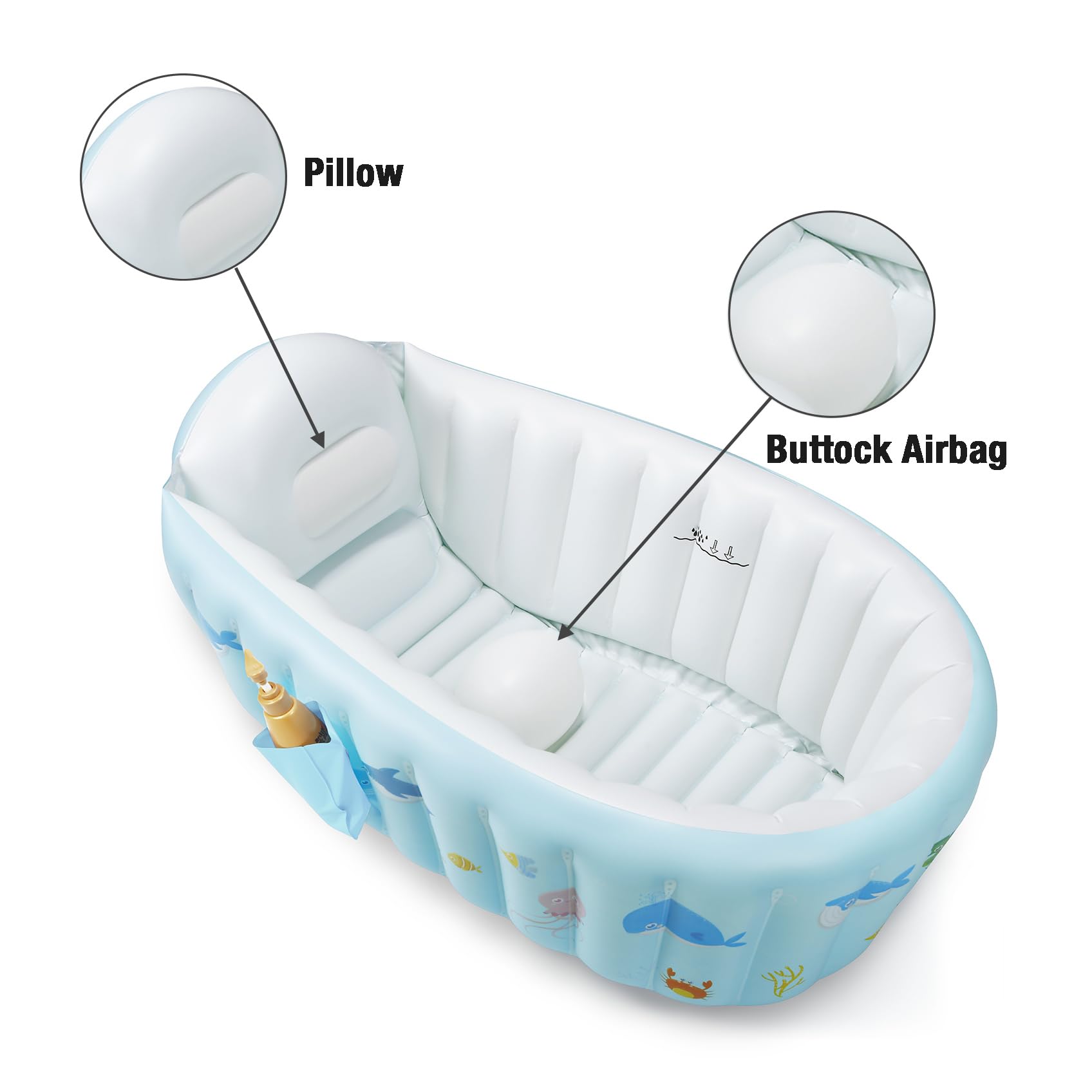 PandaEar travel-friendly tub folds compactly for trips and hotel stays.