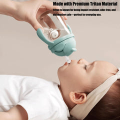 PandaEar sippy cup with spill-proof lid shows leak prevention for mess-free outings.