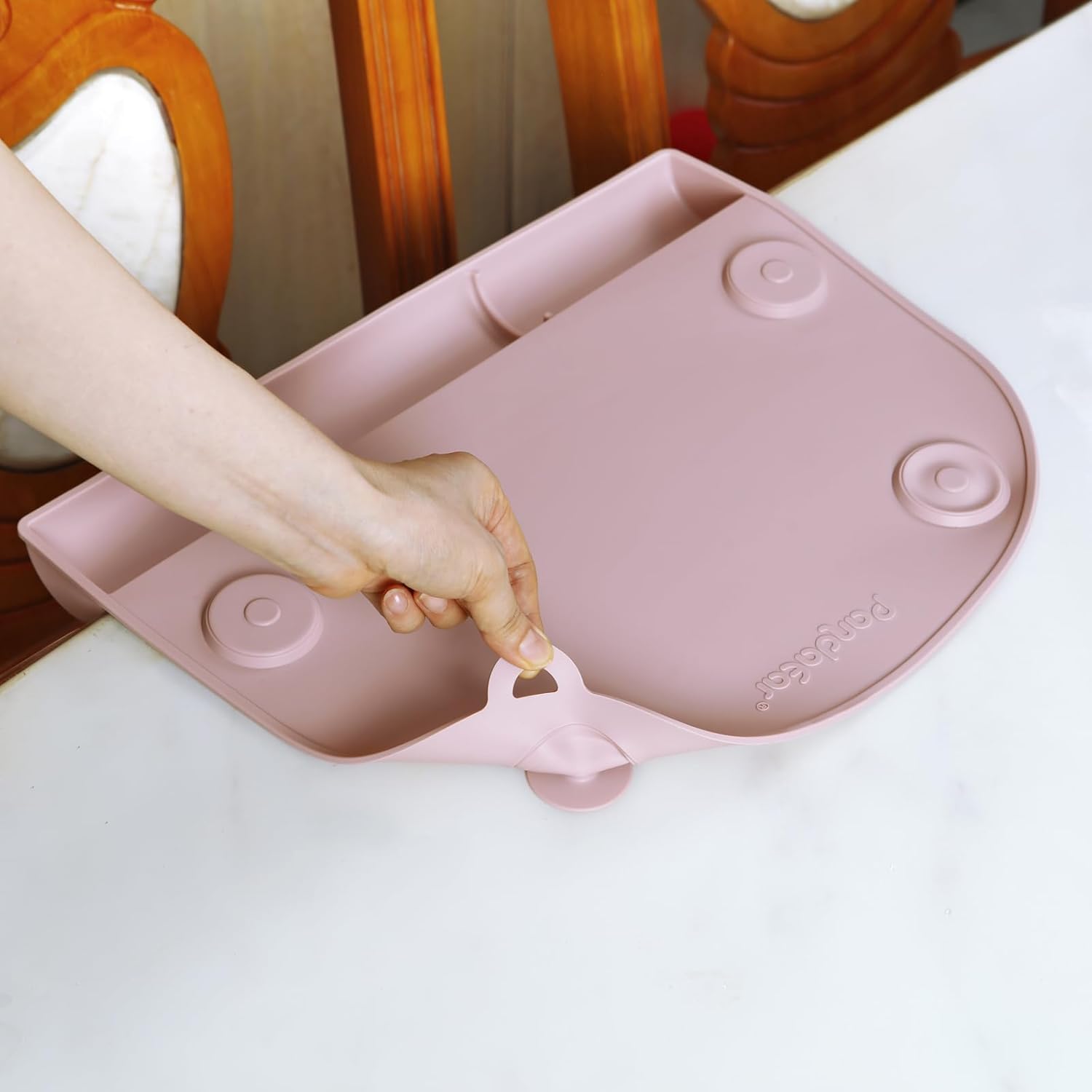 PandaEar two-pack placemat display highlighting compact storage