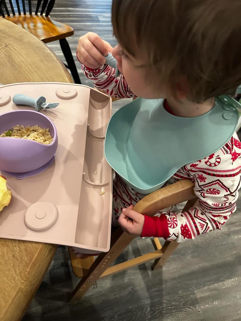 PandaEar rounded-edges closeup – highlights safety-focused design for young eaters.