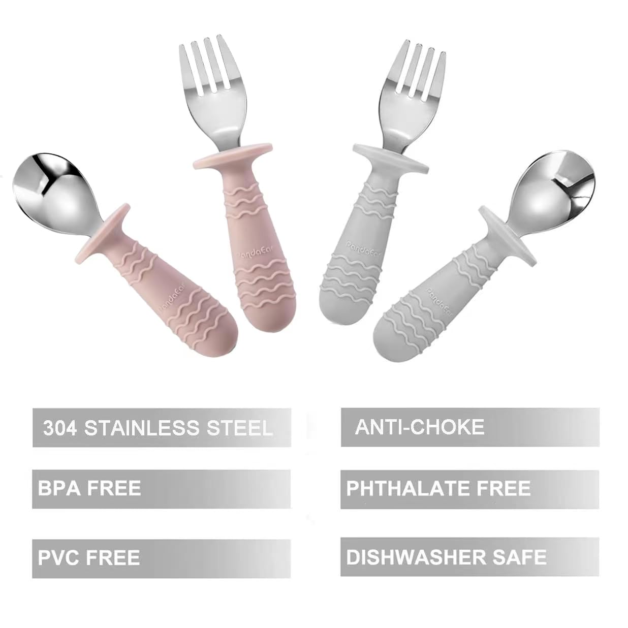 PandaEar silicone-hold: secure grip for one-handed feeding.