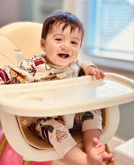 PandaEar 3-in-1 high chair removable tray simplifies snack time cleanup