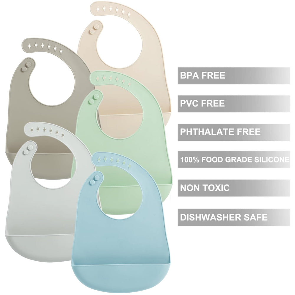 PandaEar 5-pack flat lay highlights color variety and lightweight silicone construction