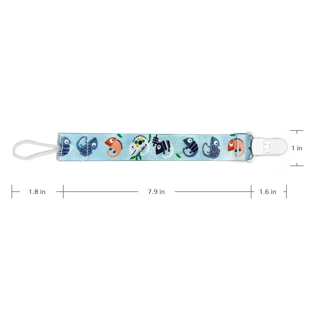 PandaEar pacifier clips on baby clothes illustrate gentle fabric grip and quick pacifier access