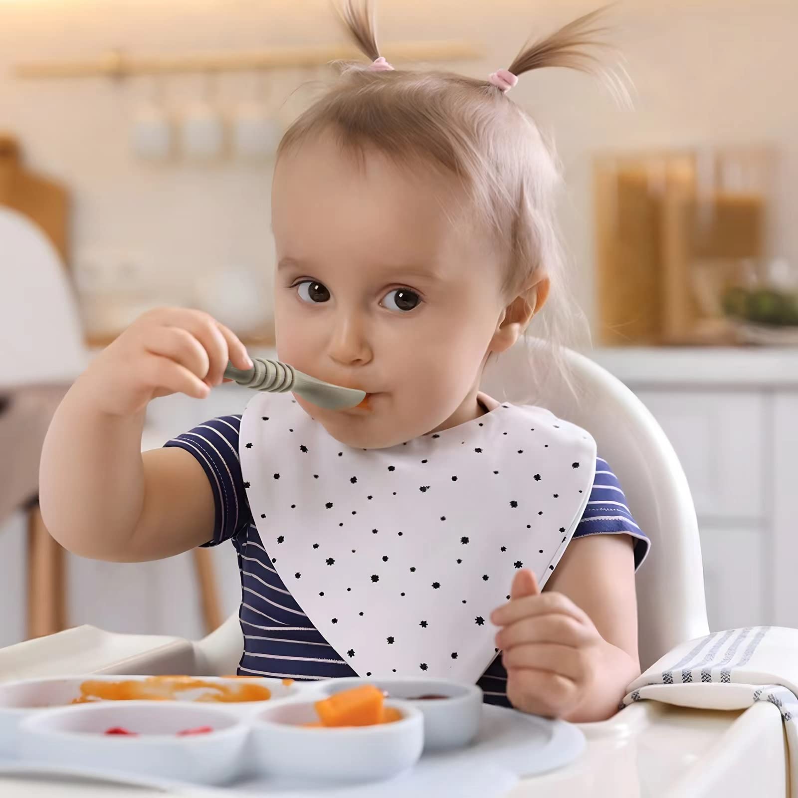 PandaEar spoons dishwasher safe silicone for busy parents