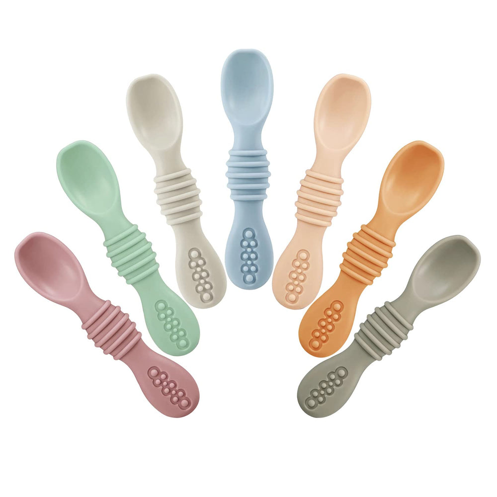PandaEar 7Pack spoons with soft tips gentle on delicate gums for safe feeding