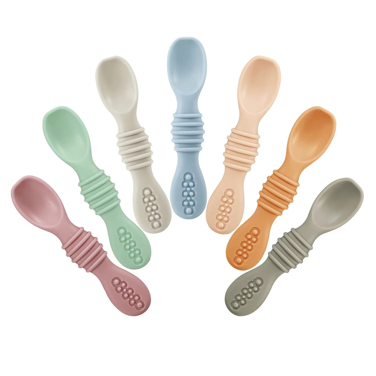 PandaEar 7Pack spoons with soft tips gentle on delicate gums for safe feeding
