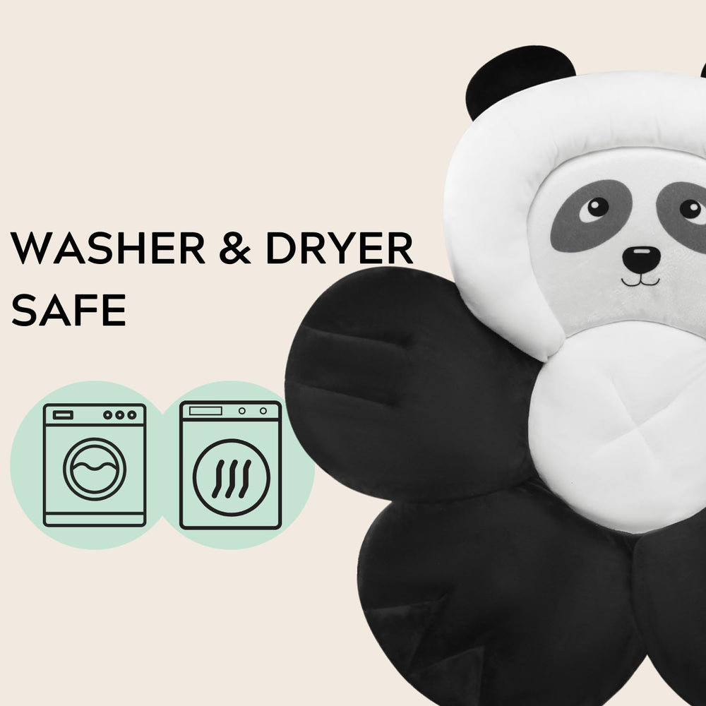 PandaEar cradle-focused design supports newborns with plush petals.