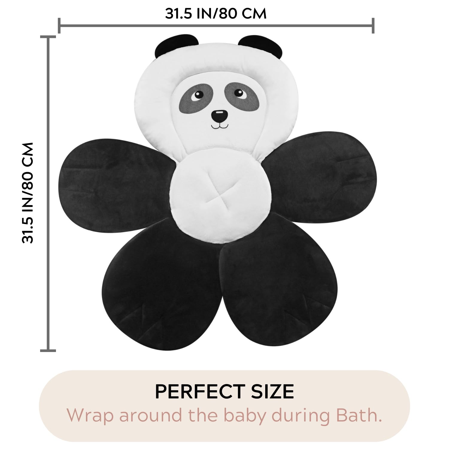 PandaEar bath-seat-in-sink use promotes quick, comfortable baths.