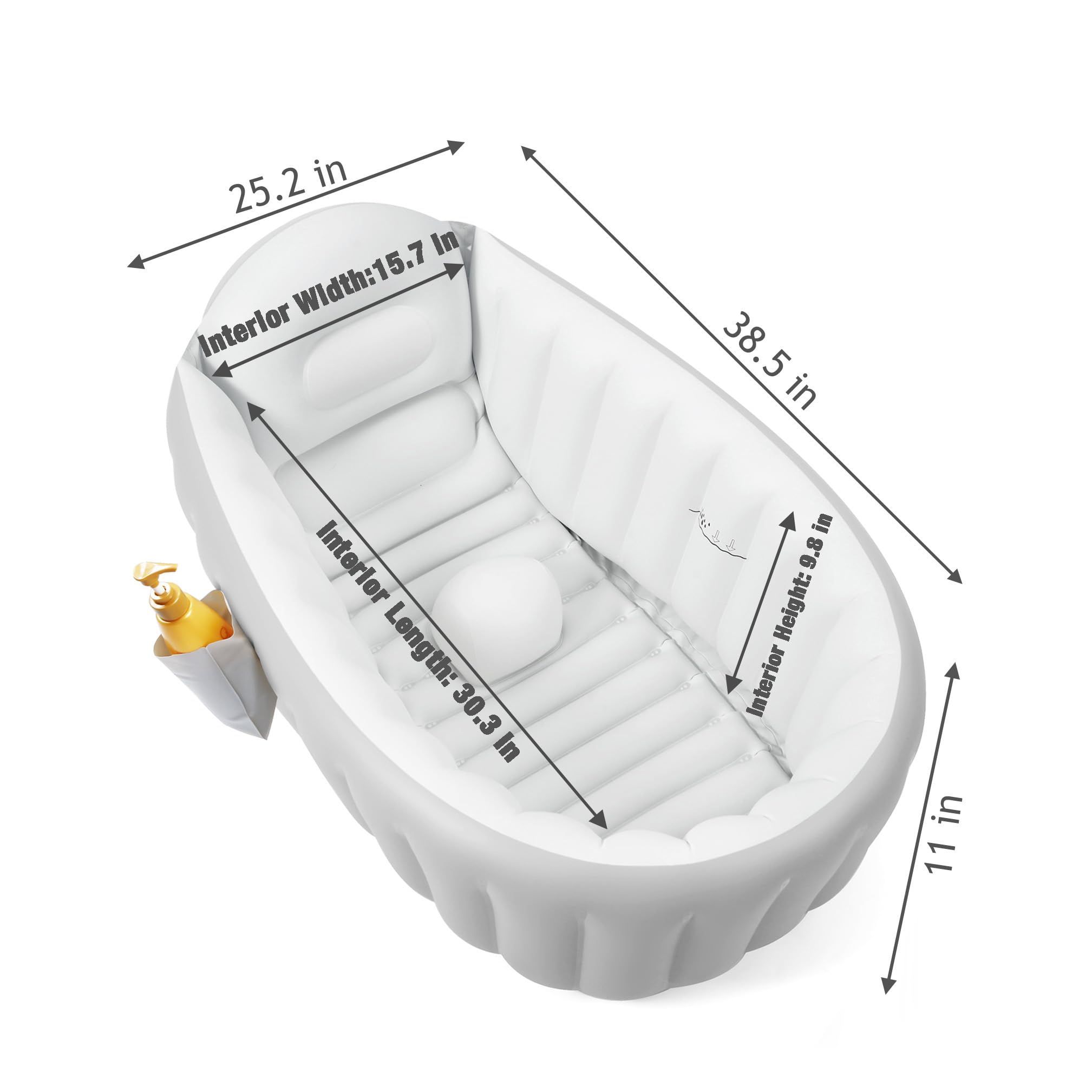 PandaEar baby bathtub with non-slip bottom provides safer bath time.