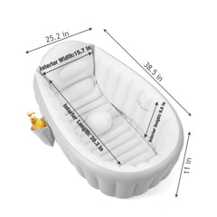 PandaEar baby bathtub with non-slip bottom provides safer bath time.
