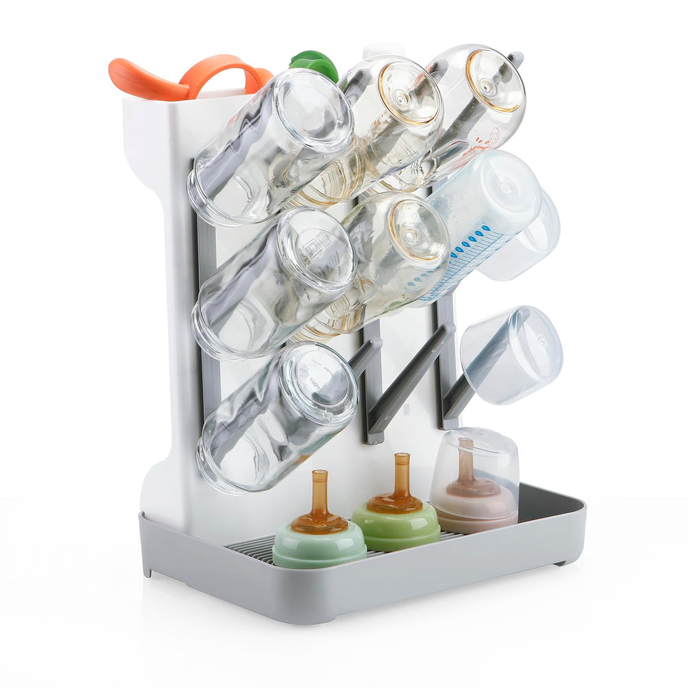 PandaEar Baby Bottle Drying Rack vertical design keeps bottles organized for quick air drying
