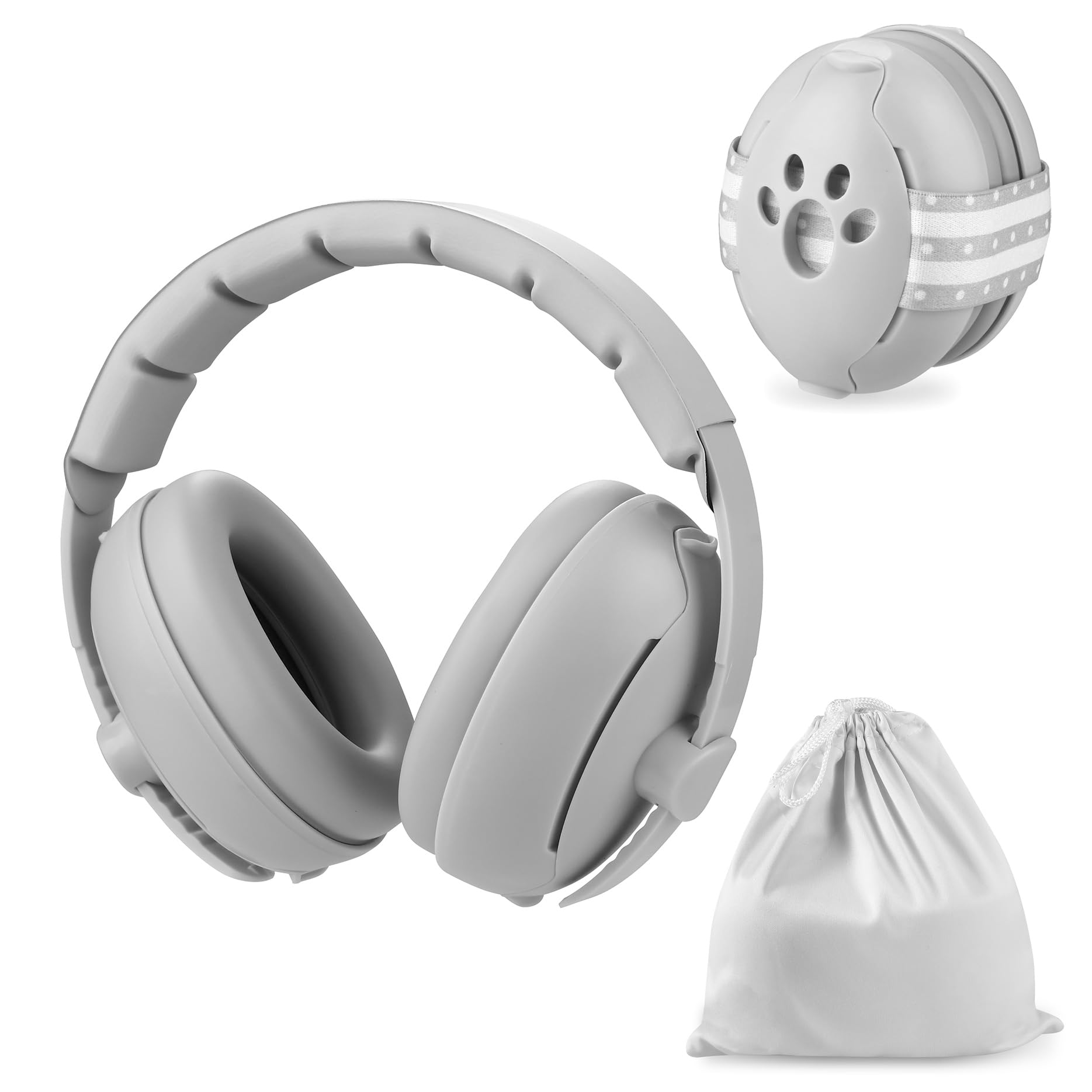 PandaEar Baby Ear Muffs compact fold for easy travel and protection