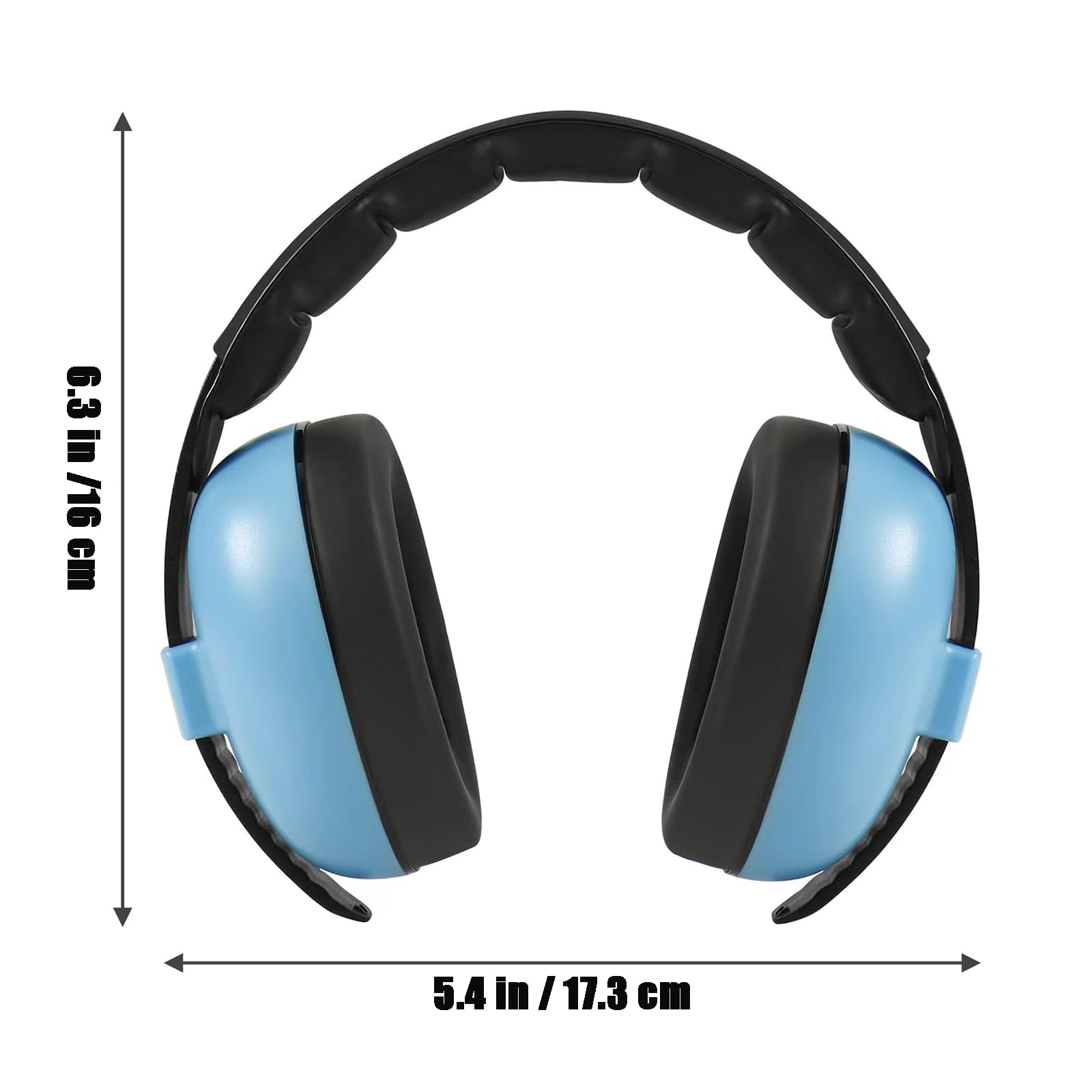 PandaEar blue earmuffs adjustable headband ensures snug fit on small heads
