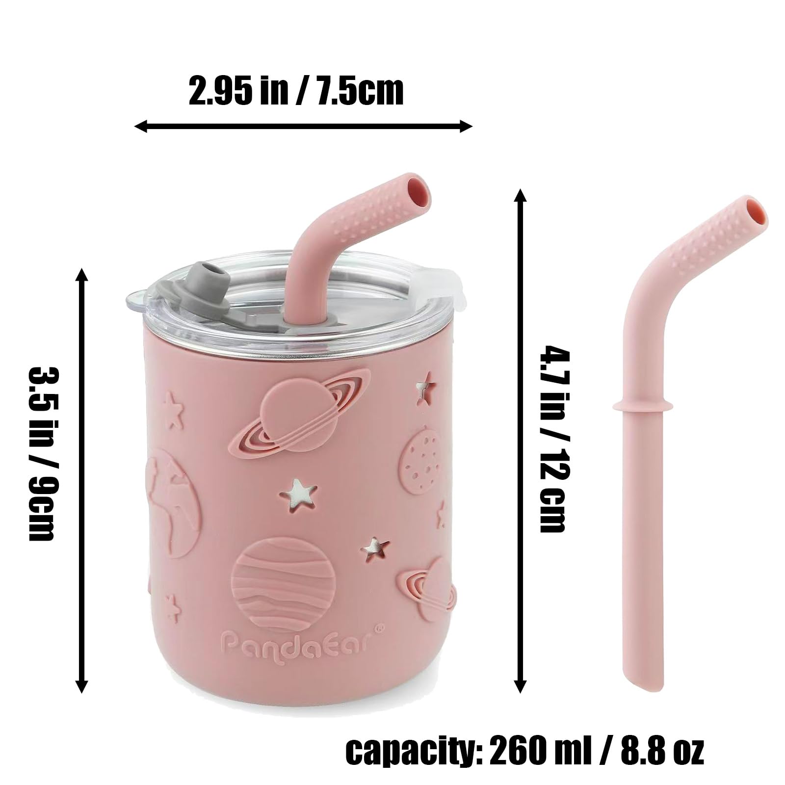 PandaEar rounded-tip forks protect budding gums during meals.