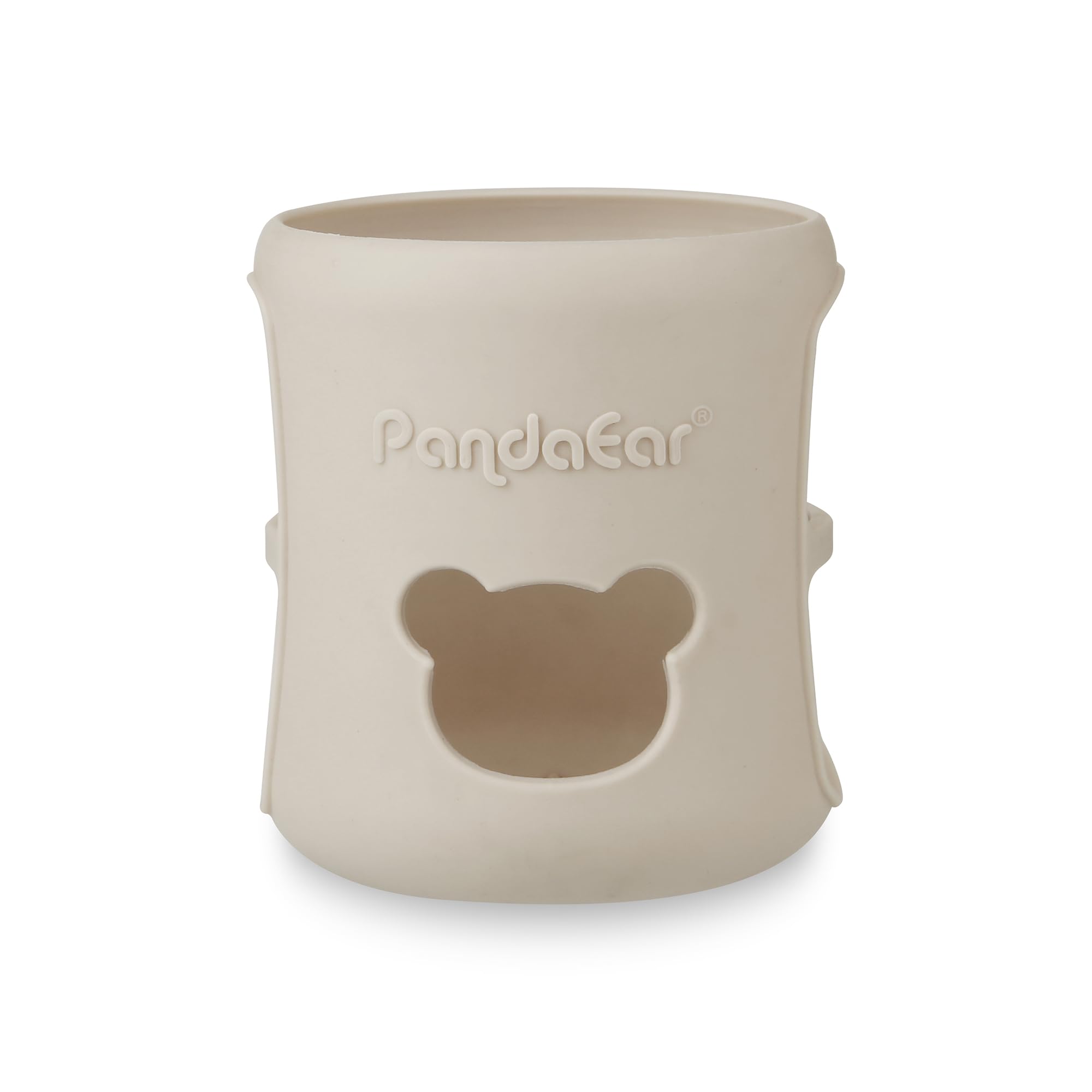 PandaEar baby-friendly sleeve complements glass bottles with a practical, durable design