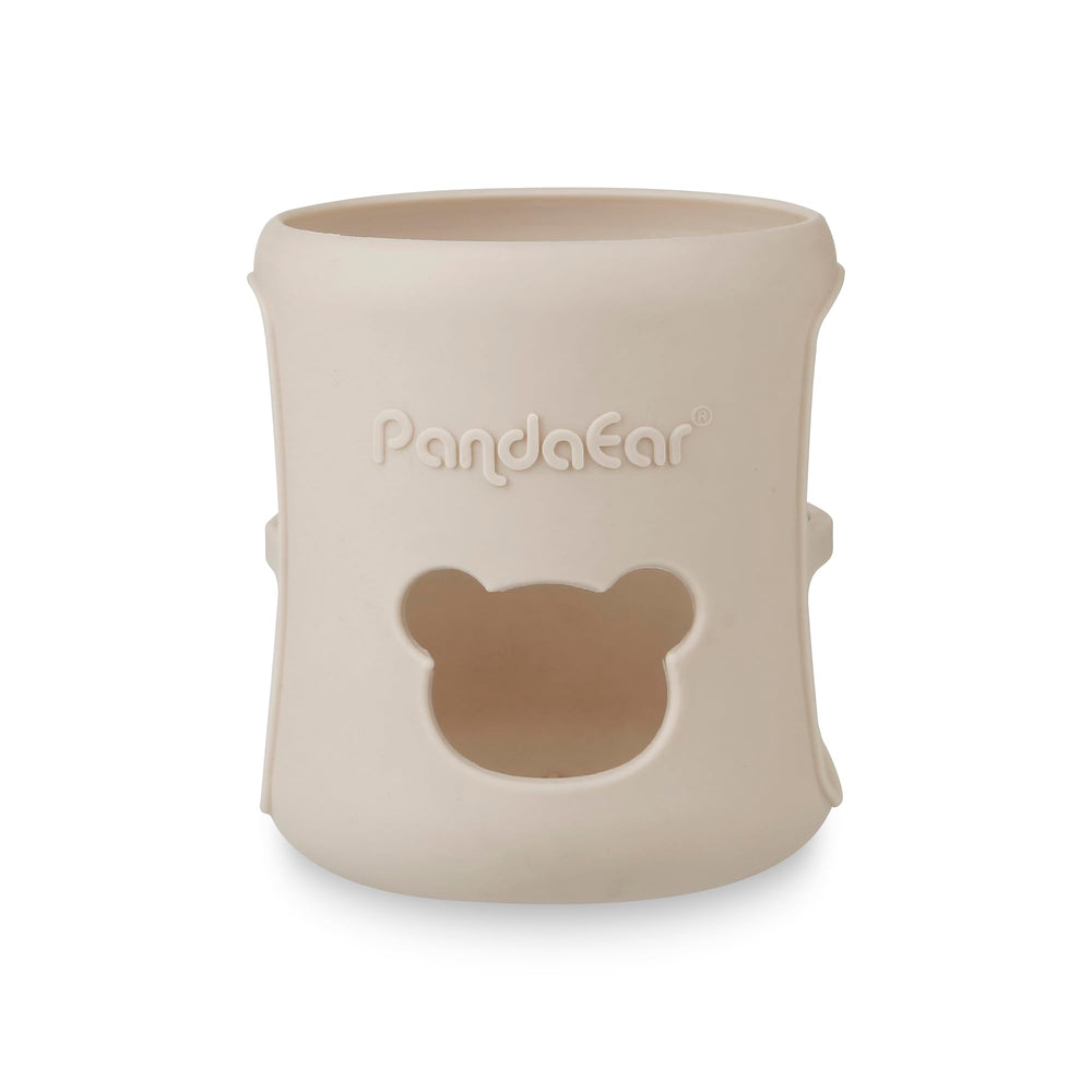 PandaEar baby-friendly sleeve complements glass bottles with a practical, durable design