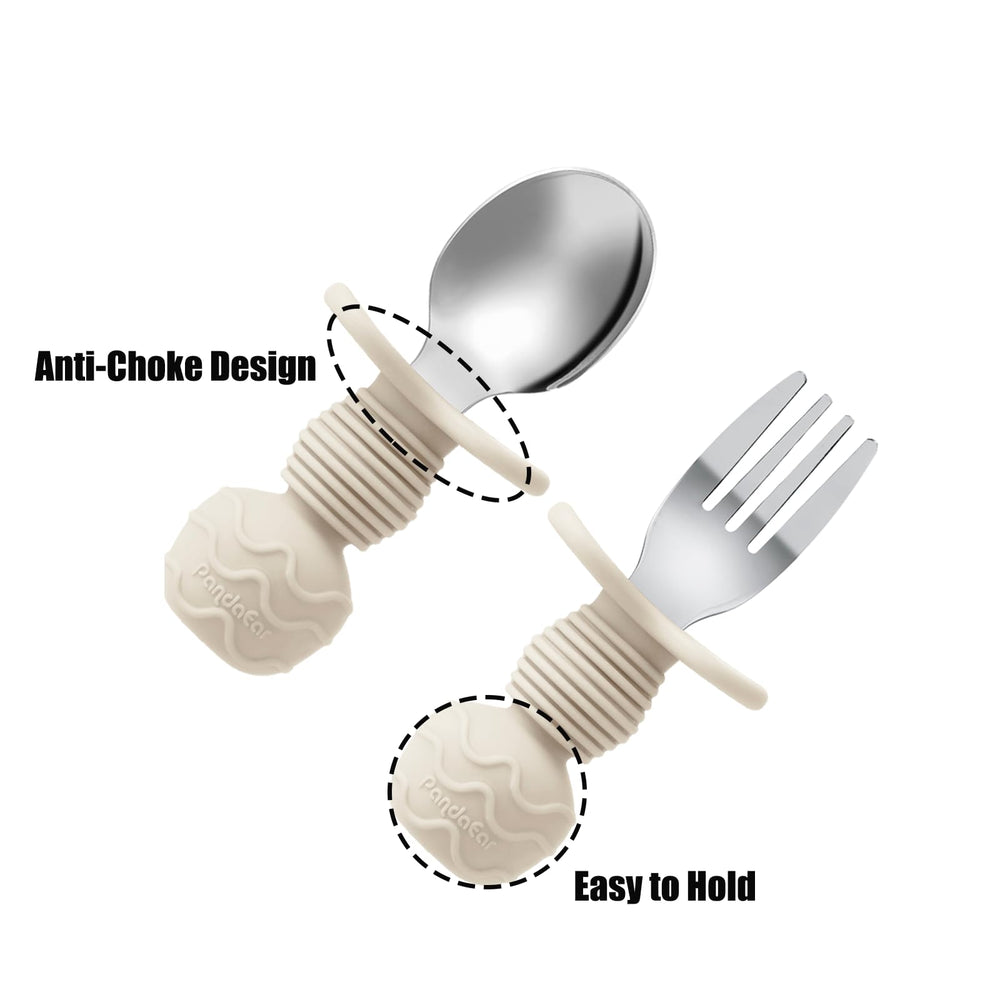 PandaEar baby-led weaning utensils support independent feeding during solids.