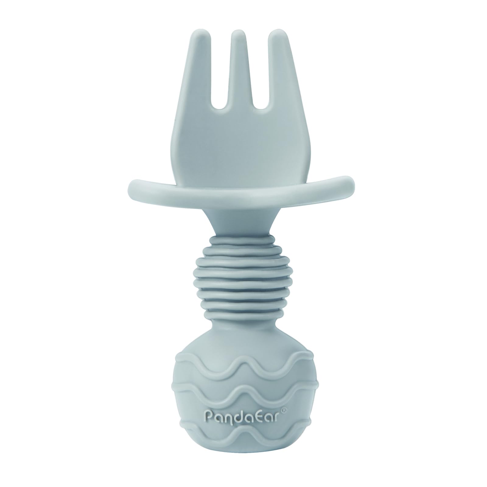 PandaEar baby-led weaning spoon use-case demonstrates gradual self-feeding with soft tips