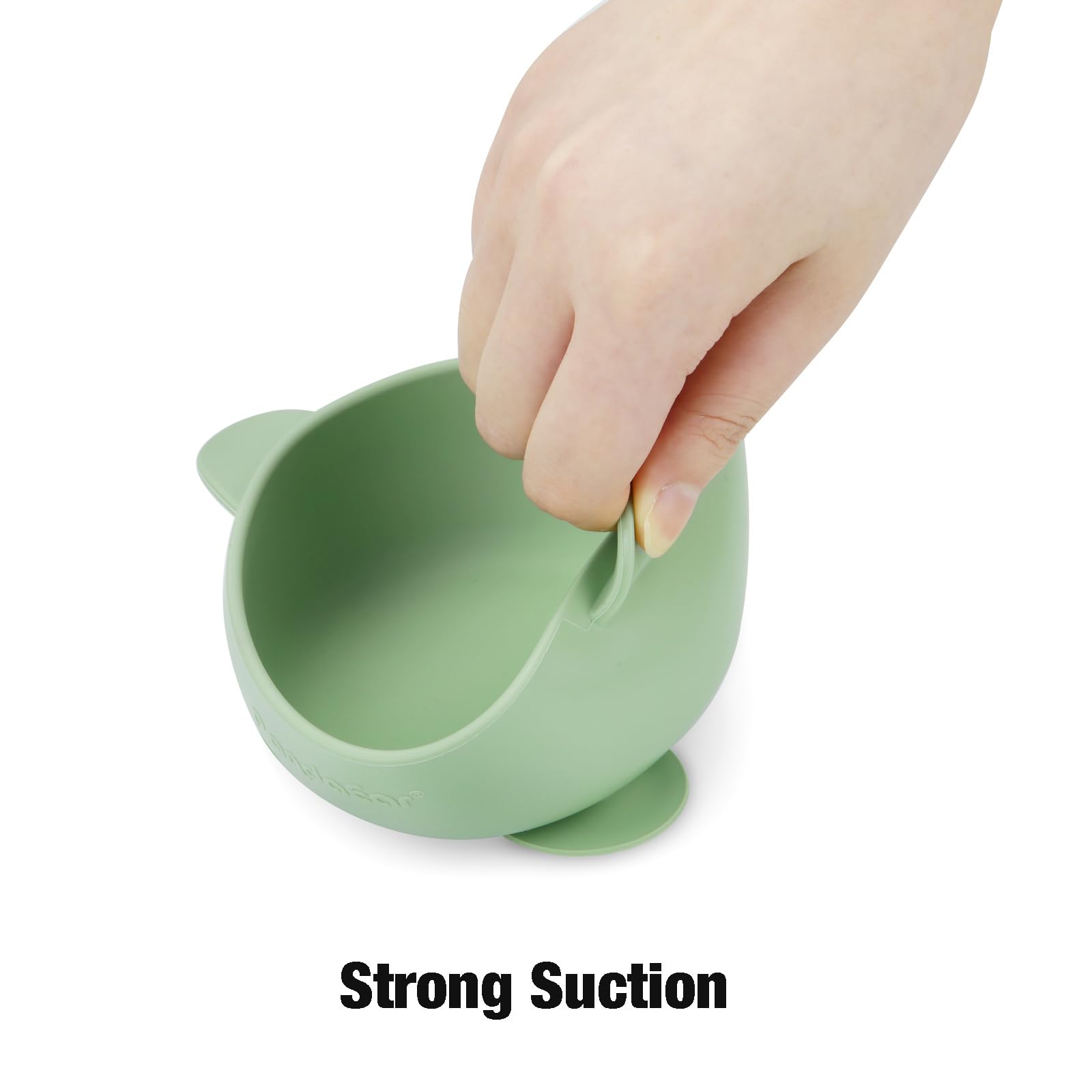 PandaEar baby suction bowls on table demonstrate triple suction for steady meals