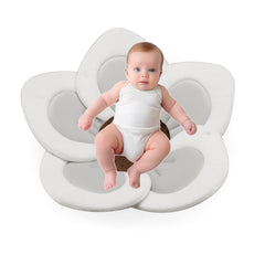 PandaEar bath pad in sink cradle demonstrates secure bathing in a compact sink