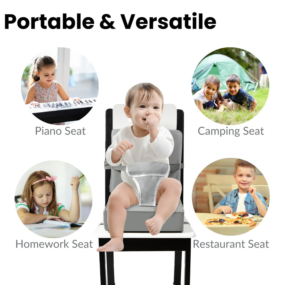 PandaEar booster seat non-slip bottom keeps child safely seated.