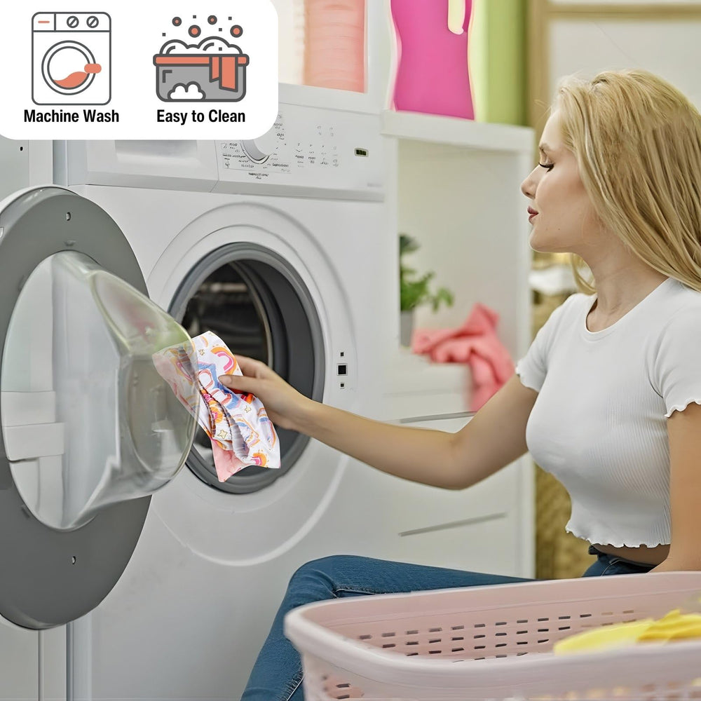 PandaEar machine-washable cover makes cleanup simple after meals and play.