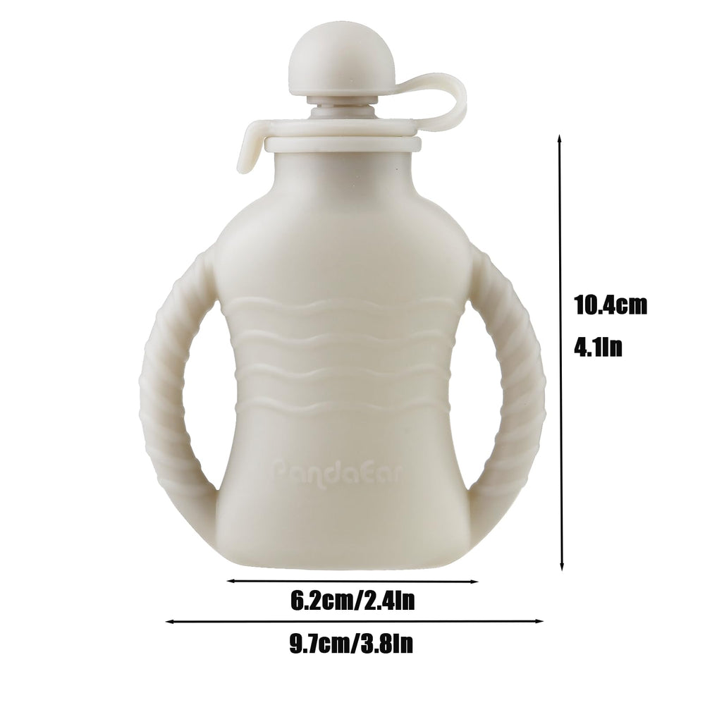 PandaEar dishwasher-safe silicone pouches arranged for easy cleanup after meals.