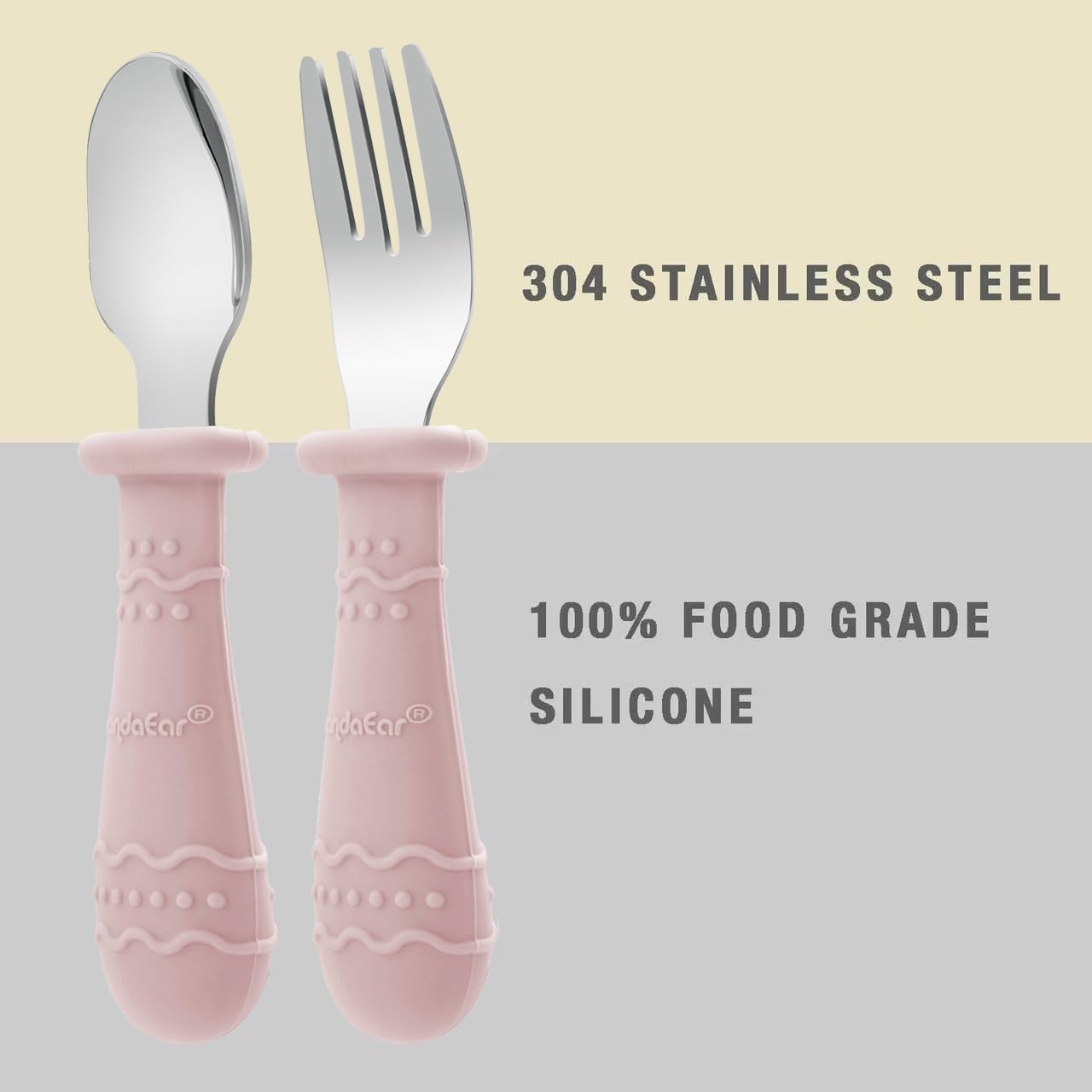 PandaEar divided suction plate with three sections helps organized meals for toddlers.