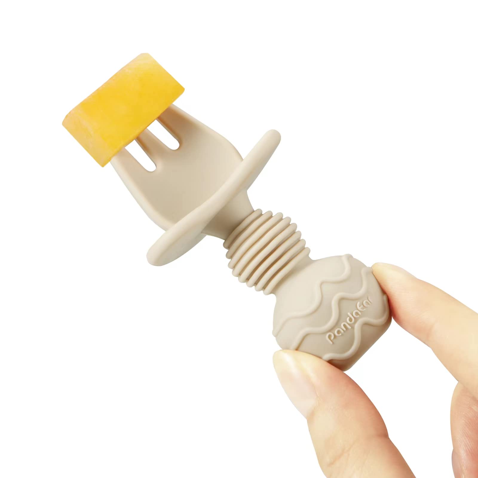 PandaEar ergonomic handle spoons aid easy food guidance for babies
