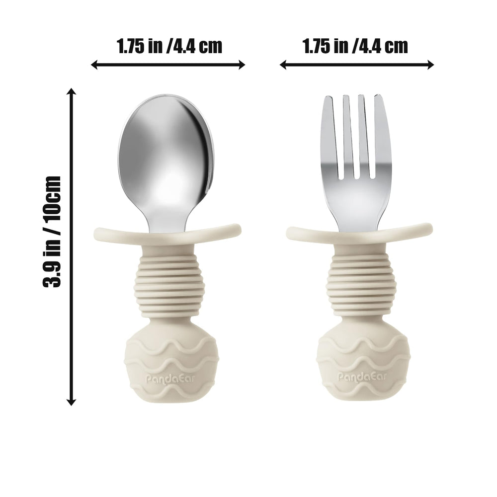 PandaEar ergonomic short handles improve grip for little hands.