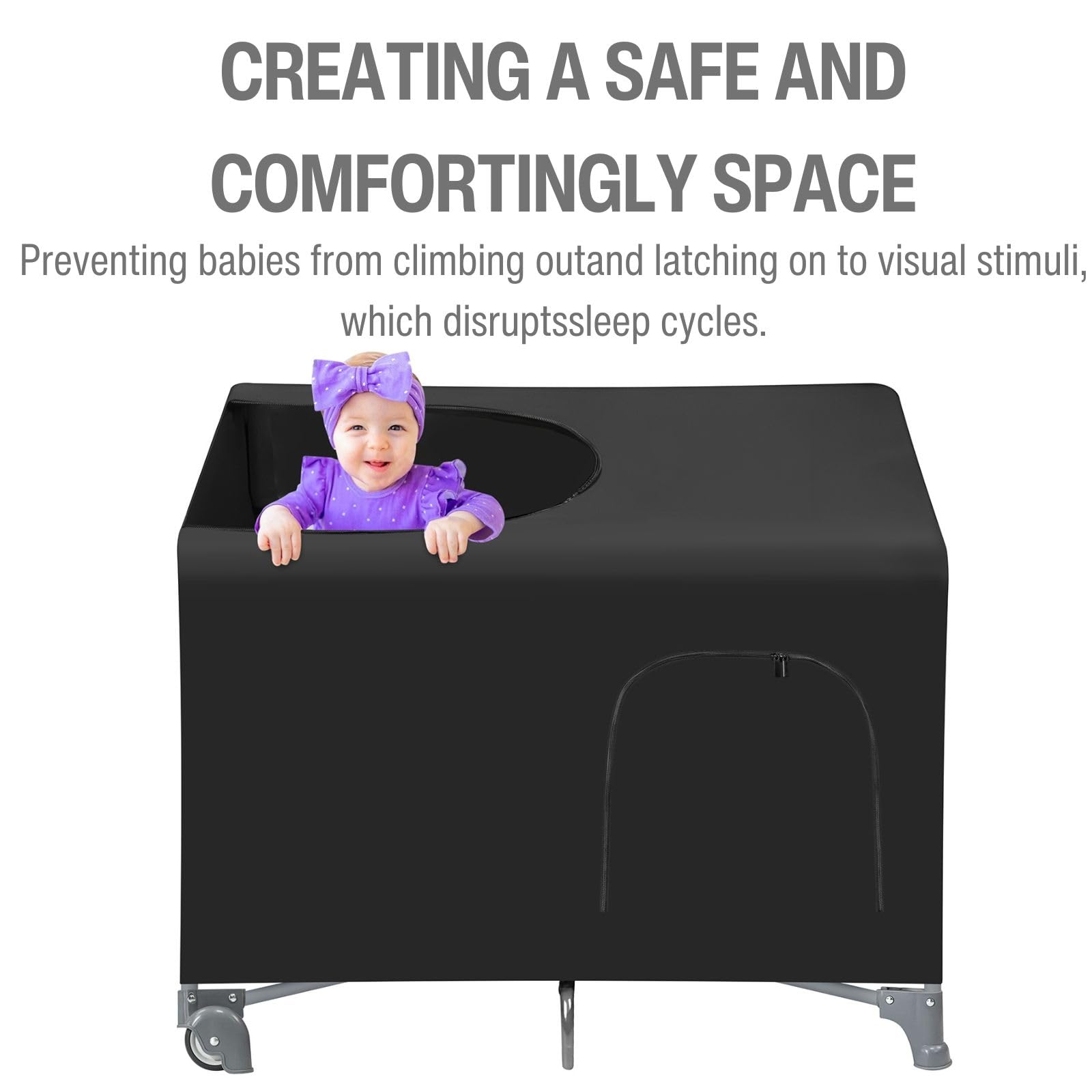 PandaEar foldable, travel-friendly cover folds compactly for trips and storage.