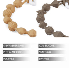 PandaEar food-grade silicone beads provide gentle teething sensory stimulation.